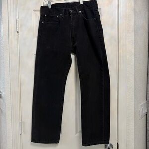 Levi's Men’s 505 Regular Fit Straight Leg Black Jeans 34x30